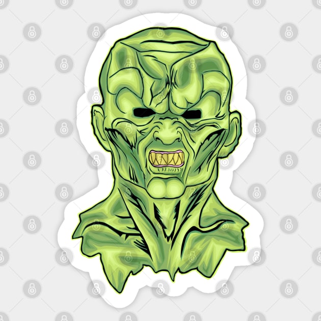 Haunted Mask Version 2 Sticker by attackofthegiantants